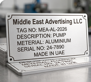 Aluminium nameplates